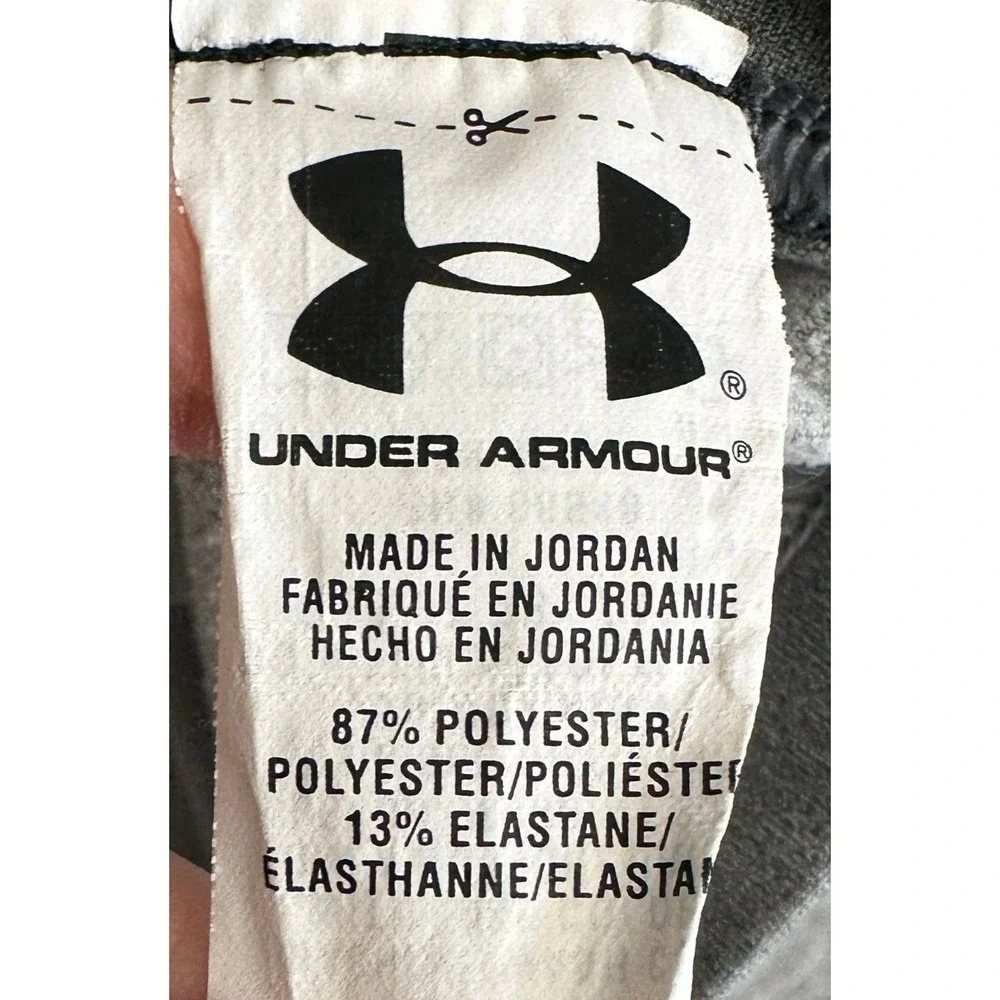 Under Armour Shirt Mens Large Grey ColdGear Golf Mock Neck Base Layer Top Fitted